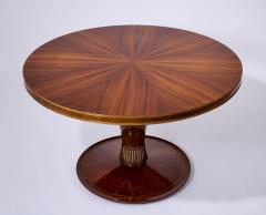 Superb Italian Pedestal Center Table with Sunburst Pattern ca 1950 - 3497076