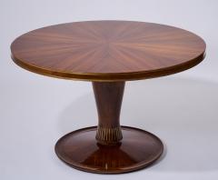 Superb Italian Pedestal Center Table with Sunburst Pattern ca 1950 - 3497081