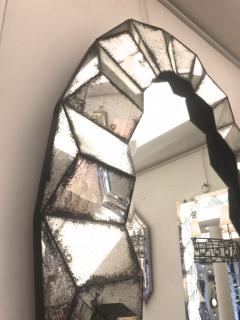 Superb Pair of Old Oxidized Faceted Mirrors - 387420