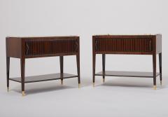 Superb Pair of Rosewood Side Tables Italy 1950s - 3010052