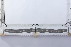 Superb Venetian Etched Murano Glass Mirror - 4774872