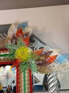 Superb Venetian Multicolor Murano Glass Mirror - 2057469