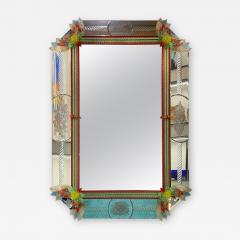 Superb Venetian Multicolor Murano Glass Mirror - 2060142