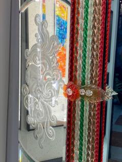 Superb Venetian Multicolor Murano Glass Mirror - 2866566