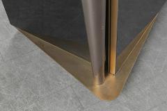 Superb design 4 door cabinet with beautiful gold bronze and brushed steel accent - 1445903