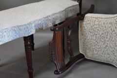 Superb pair of mahogany window seats - 4787836