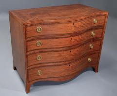 Superb quality serpentine shaped satinwood gentlemans dressing chest - 4800022