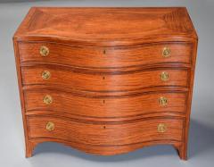 Superb quality serpentine shaped satinwood gentlemans dressing chest - 4800027