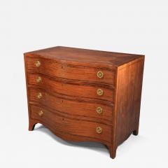 Superb quality serpentine shaped satinwood gentlemans dressing chest - 4800915