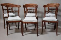 Superb quality set of eight Regency mahogany dining chairs - 4787829
