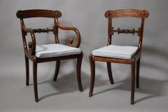 Superb quality set of eight Regency mahogany dining chairs - 4787834