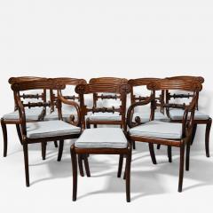 Superb quality set of eight Regency mahogany dining chairs - 4790118