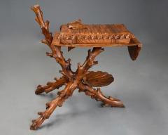 Superb rare late 19thc Italian finely carved pine Grotto work table - 4805577