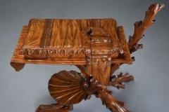 Superb rare late 19thc Italian finely carved pine Grotto work table - 4805581