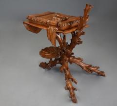 Superb rare late 19thc Italian finely carved pine Grotto work table - 4805583