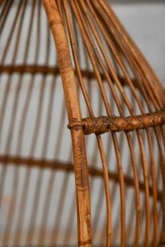 Suspended Egg Chair in Bamboo Fratelli Castano Italy 1950s - 3772728