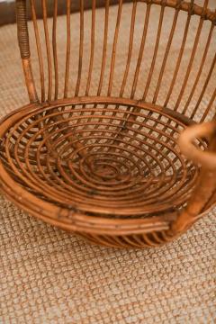 Suspended Egg Chair in Bamboo Fratelli Castano Italy 1950s - 3772733