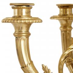 Susse Freres Pair of Neoclassical style gilt bronze candelabra by Susse Fr res - 2357370