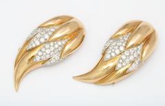 Suzanne Belperron Pair of Diamond 18K Gold Flame Clips by Suzanne Belperron Circa 1940 - 85559