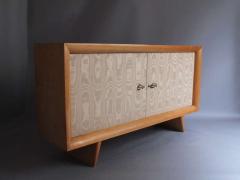 Suzanne Guiguichon French 1950s Sycamore and Original Fabric Buffet by Suzanne Guiguichon - 421336