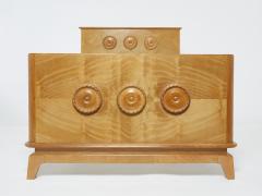 Suzanne Guiguichon Pair of French art deco children twin beds in solid ash wood 1950s - 2232602