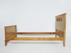 Suzanne Guiguichon Pair of French art deco children twin beds in solid ash wood 1950s - 2232604