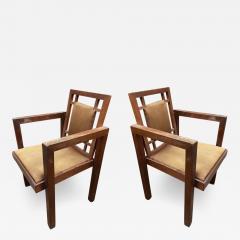 Suzanne Guiguichon Suzanne Guiguichon rarest pair of modernist arm chairs - 2047517