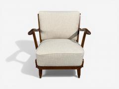 Svante Skogh Lounge Chairs Beige Linen Beech Sweden 1945 - 4503515