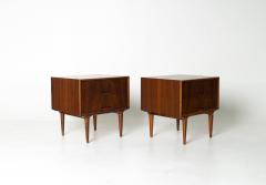 Svante Skogh Pair of Svante Skogh Walnut Nightstands for Seffle M belfabrik Sweden - 4794681