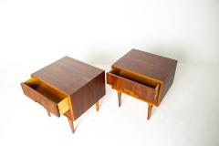 Svante Skogh Pair of Svante Skogh Walnut Nightstands for Seffle M belfabrik Sweden - 4794682