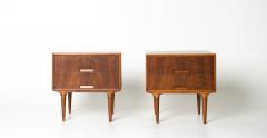 Svante Skogh Pair of Svante Skogh Walnut Nightstands for Seffle M belfabrik Sweden - 4794714