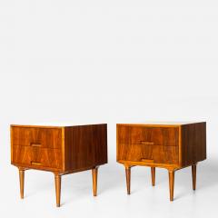 Svante Skogh Pair of Svante Skogh Walnut Nightstands for Seffle M belfabrik Sweden - 4795884