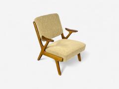 Svegards Makaryd Swedish Modern Wood Fabric Lounge Chairs Sweden 1960s - 4212570