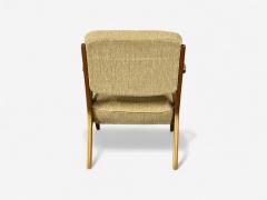Svegards Makaryd Swedish Modern Wood Fabric Lounge Chairs Sweden 1960s - 4212576