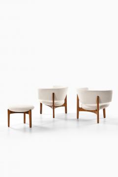Sven Ellekaer Pair of Easy Chairs and Stool in Rosewood designed by Sven Ellek r 1962 - 4399629