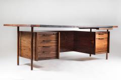 Sven Ivar Dysthe Mid Century Executive Desk In Rosewood and Leather by Sven Ivar Dysthe - 959329