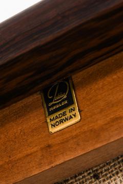 Sven Ivar Dysthe Pair of Rare Easy Chairs with Black Leather Seat by Sven Ivar Dysthe 1960s - 4460239