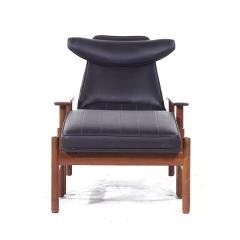 Sven Ivar Dysthe Sven Ivar Dysthe for Dokka M bler MCM Norwegian Teak Reclining Chair and Ottoman - 3838965