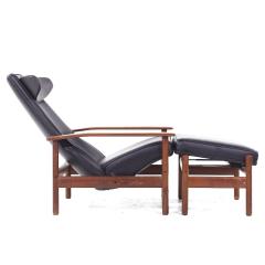 Sven Ivar Dysthe Sven Ivar Dysthe for Dokka M bler MCM Norwegian Teak Reclining Chair and Ottoman - 3838971