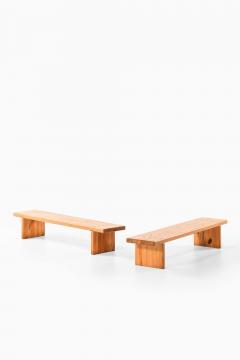 Sven Larsson Pair of Sven Larsson Pine Benches 1970s - 4643173