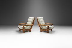 Sven Larsson Pair of T lja Armchairs with Sculpted Legs by Sven Larsson Sweden 1960s - 4082888