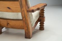 Sven Larsson Pair of T lja Armchairs with Sculpted Legs by Sven Larsson Sweden 1960s - 4082891
