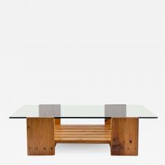 Sven Larsson Scandinavian Coffee Table in Pine and Glass by Sven Larsson - 2260661