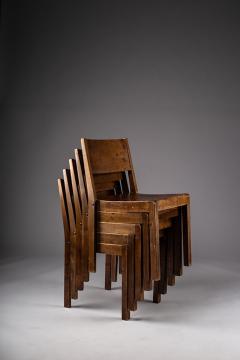 Sven Markelius Scandinavian modern stackable 1930s birch chairs - 4778989