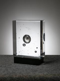 Sven Palmqvist Abstract Glass Sculpture by Sven Palmqvist for Orrefors - 4724436