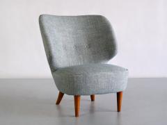 Sven Staaf Sven Staaf Easy Chair in Pierre Frey Linen and Elm Almgren Staaf Sweden 1953 - 3335024
