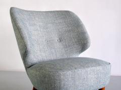 Sven Staaf Sven Staaf Easy Chair in Pierre Frey Linen and Elm Almgren Staaf Sweden 1953 - 3335030