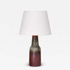 Sven Wejsfelt Sven Wejsfelt Earth toned Glazed Ceramic Table Lamp Gustavsberg Sweden 1960s - 4495418