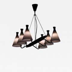 Svend Aage Holm S rensen Sorensen Ceiling Lamp in Brass Teak and Opaline Glass by Svend Aage Holm S rensen 1950s - 4508685