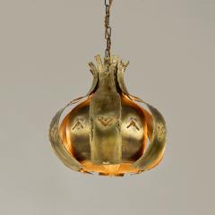 Svend Aage Holm S rensen Sorensen Danish 1960s brass Palm ceiling pendant by Svend Aage Holm S rensen - 4523232